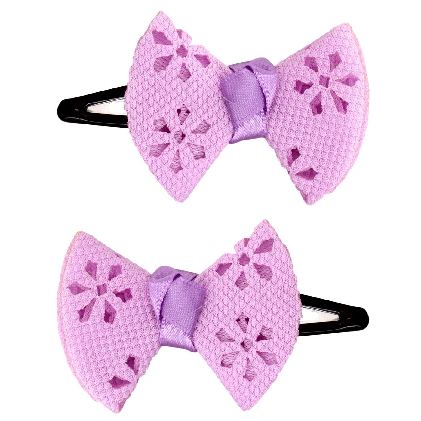 Bebecroc Color Bow Snap Clip(2pcs) Lilac - 1