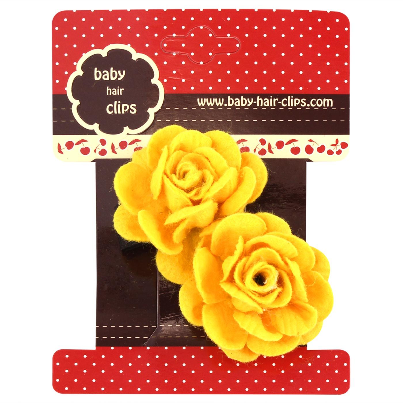 Bebecroc Paper Paddle Flower Clip(2pcs)Yellow - 2