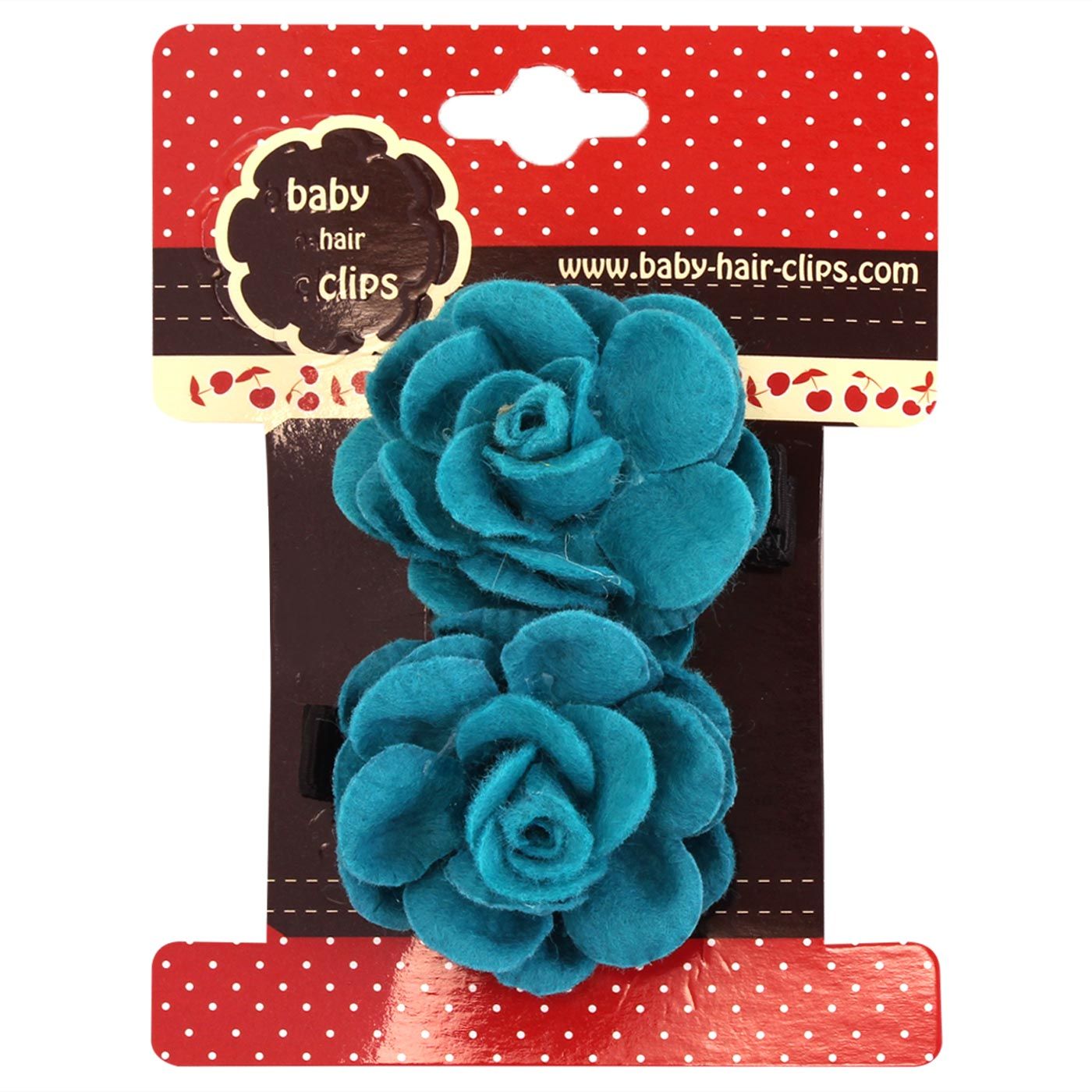 Bebecroc Paper Paddle Flower Clip(2pcs)Turquoise - 2