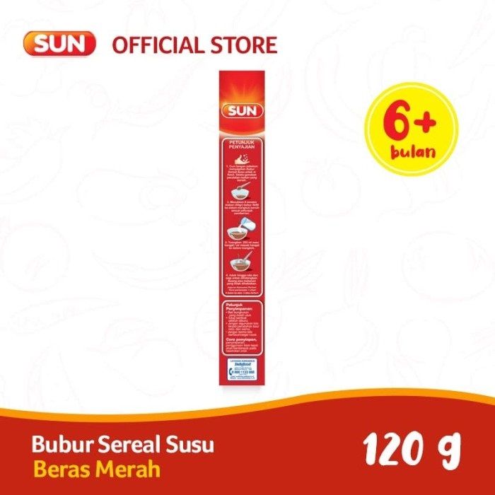 SUN BUBUR SEREAL SUSU BERAS MERAH 120 GR BOX X 1 PCS - 3