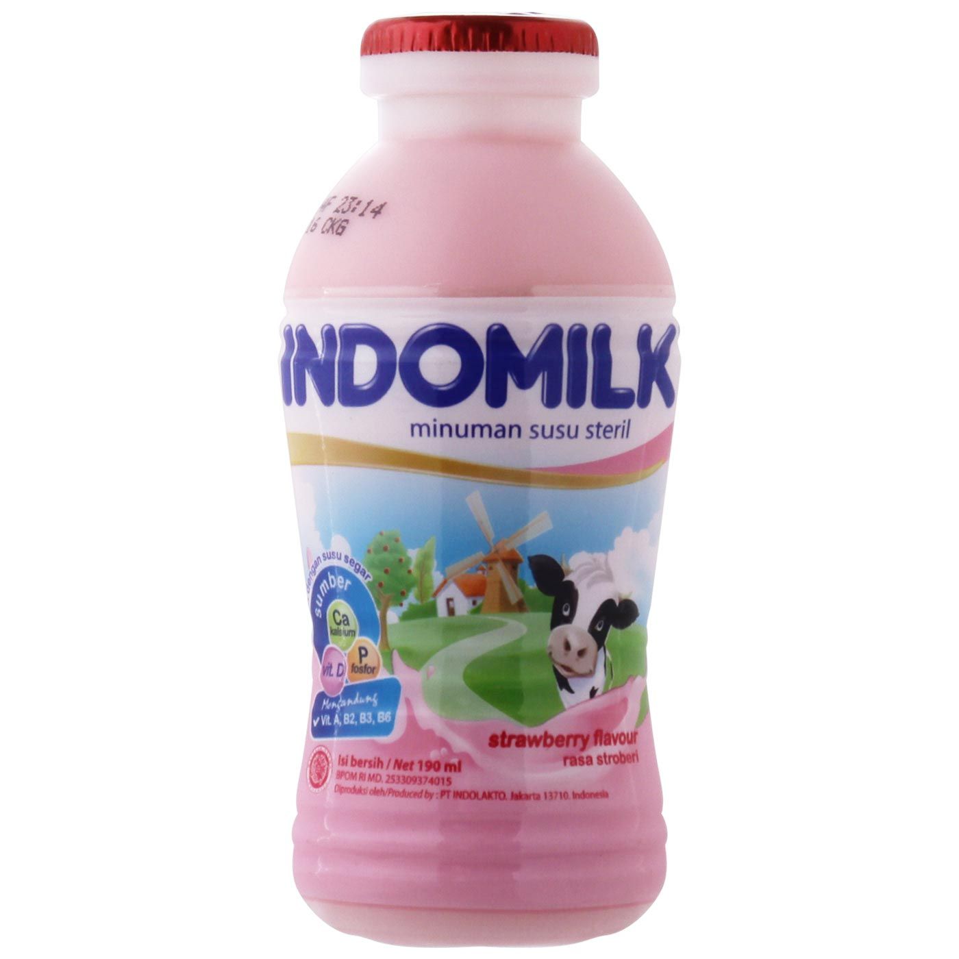 Indomilk Susu Strawberry Btl 190mL - 1