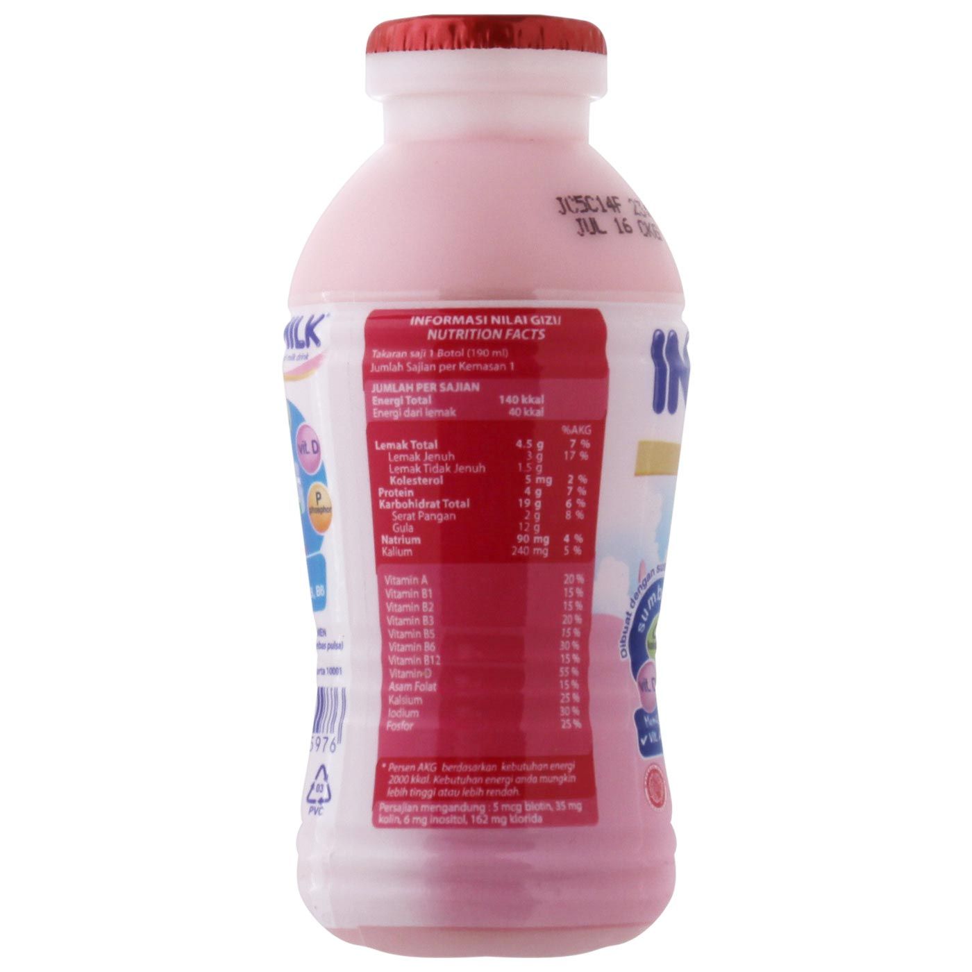 Indomilk Susu Strawberry Btl 190mL - 2