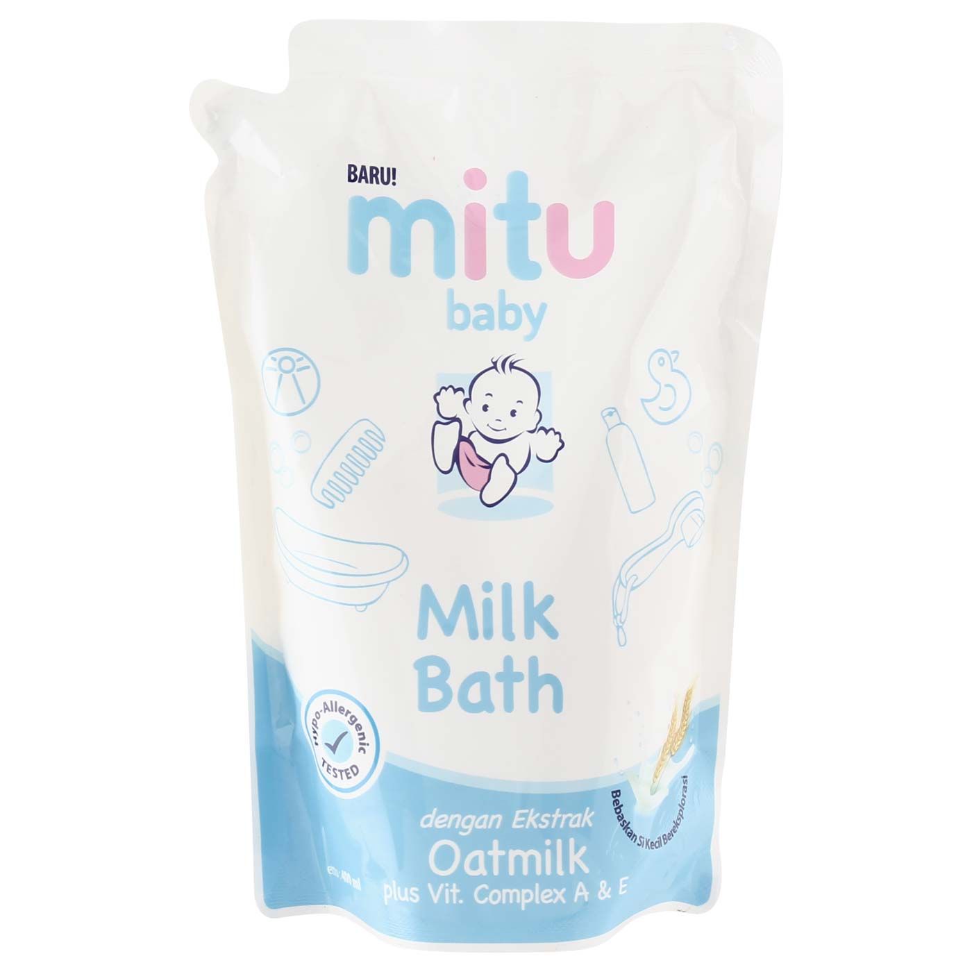 Mitu Baby Milk Bath Reff Pch 400ml - 2