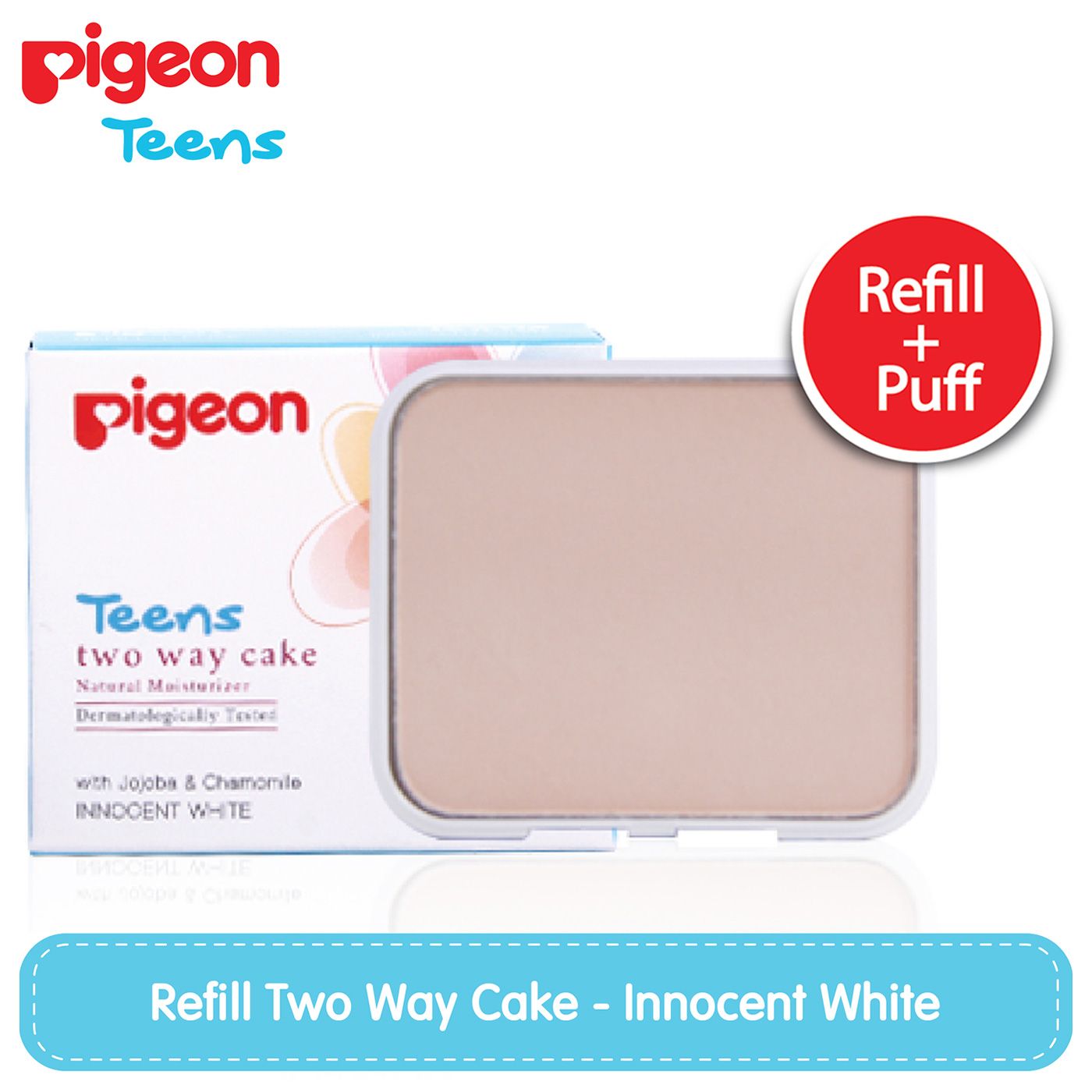 Pigeon Refill Two Way Cake Innocent White (14g) - 1