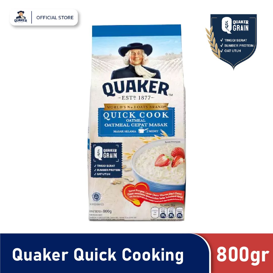 Quaker Quick Cooking Oatmeal 800 Gr - 1