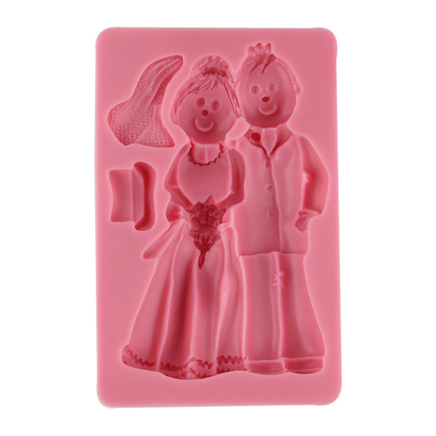Delizioso Wedding Couple Silicon Pink Mold - 1