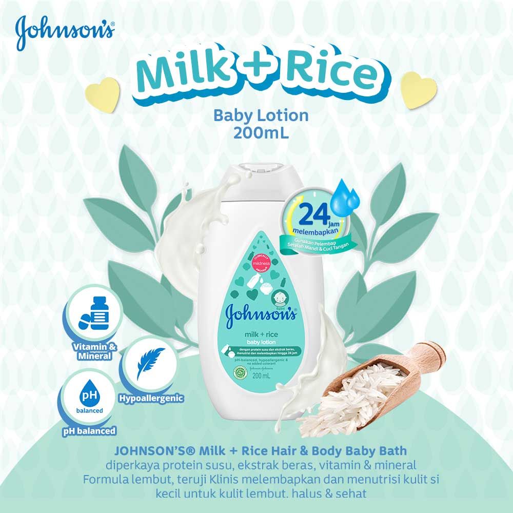 JOHNSON'S Milk & Rice Lotion 200ml - 2