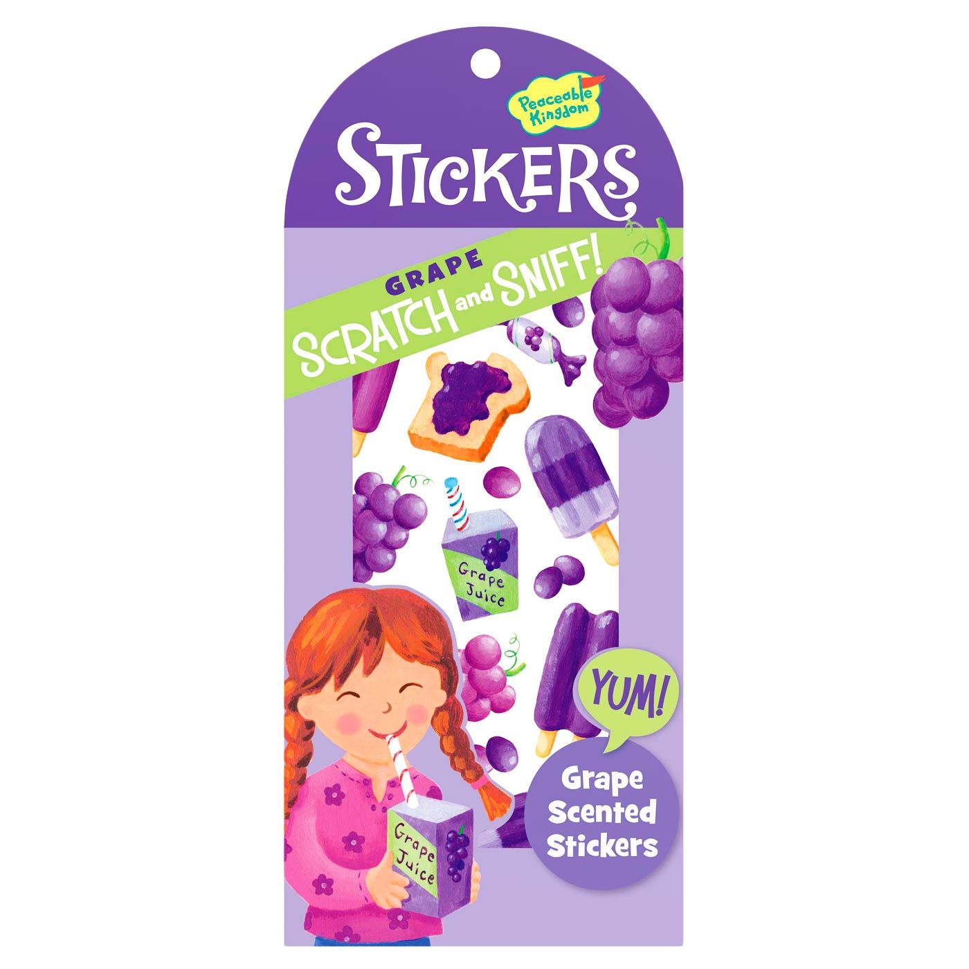Peaceable Kingdom Grape Scratch&Sniff Stickers - 1