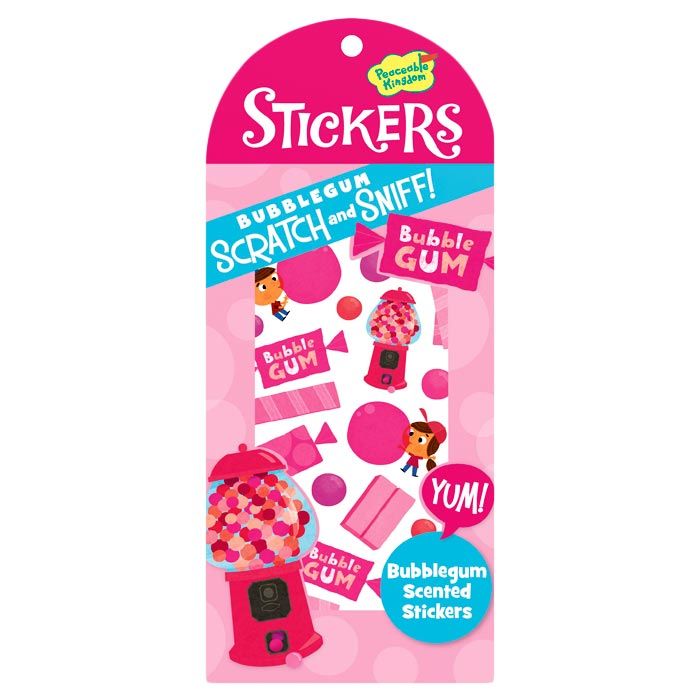 Peaceable Kingdom Bubblegum Scratch&Sniff Stickers - 1
