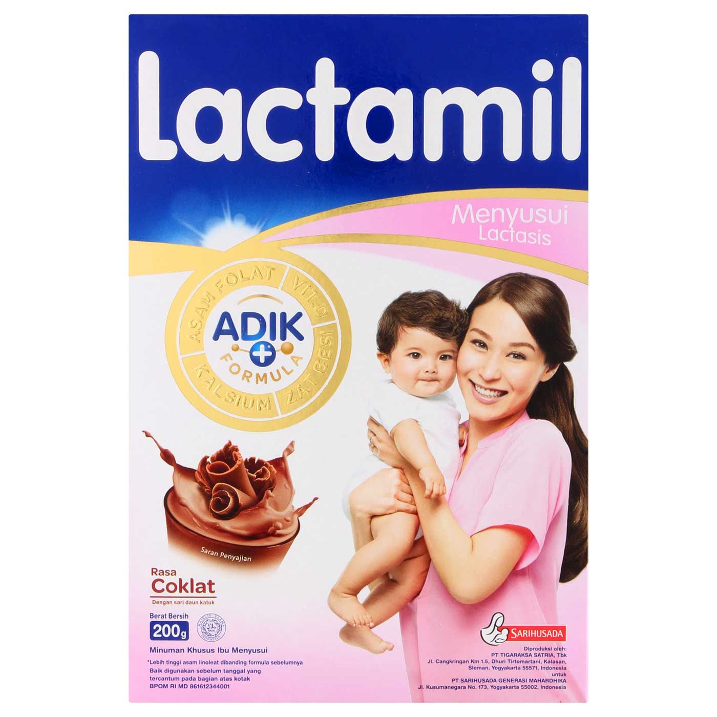 Lactamil Lactasis Coklat 200gr Box - 2
