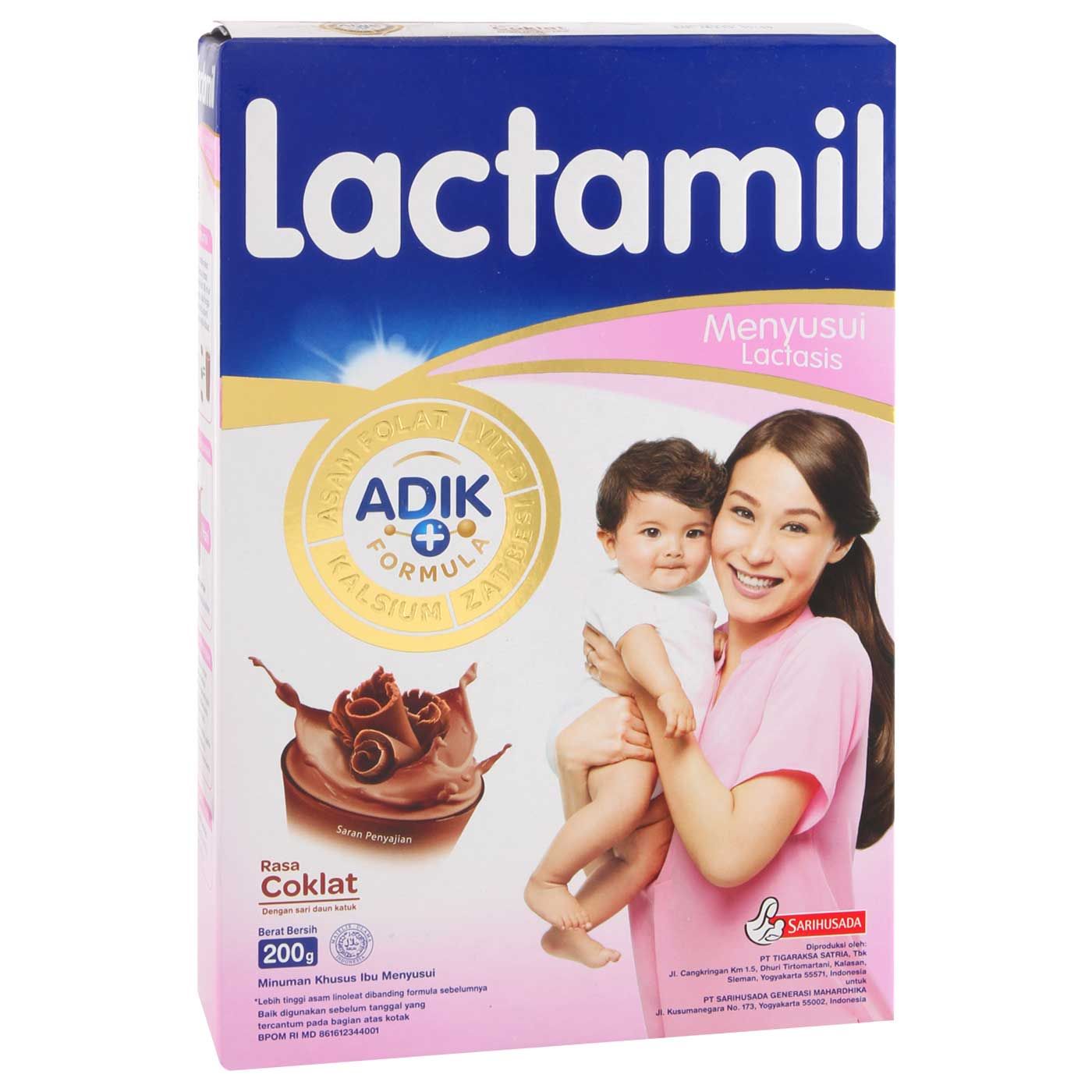 Lactamil Lactasis Coklat 200gr Box - 3