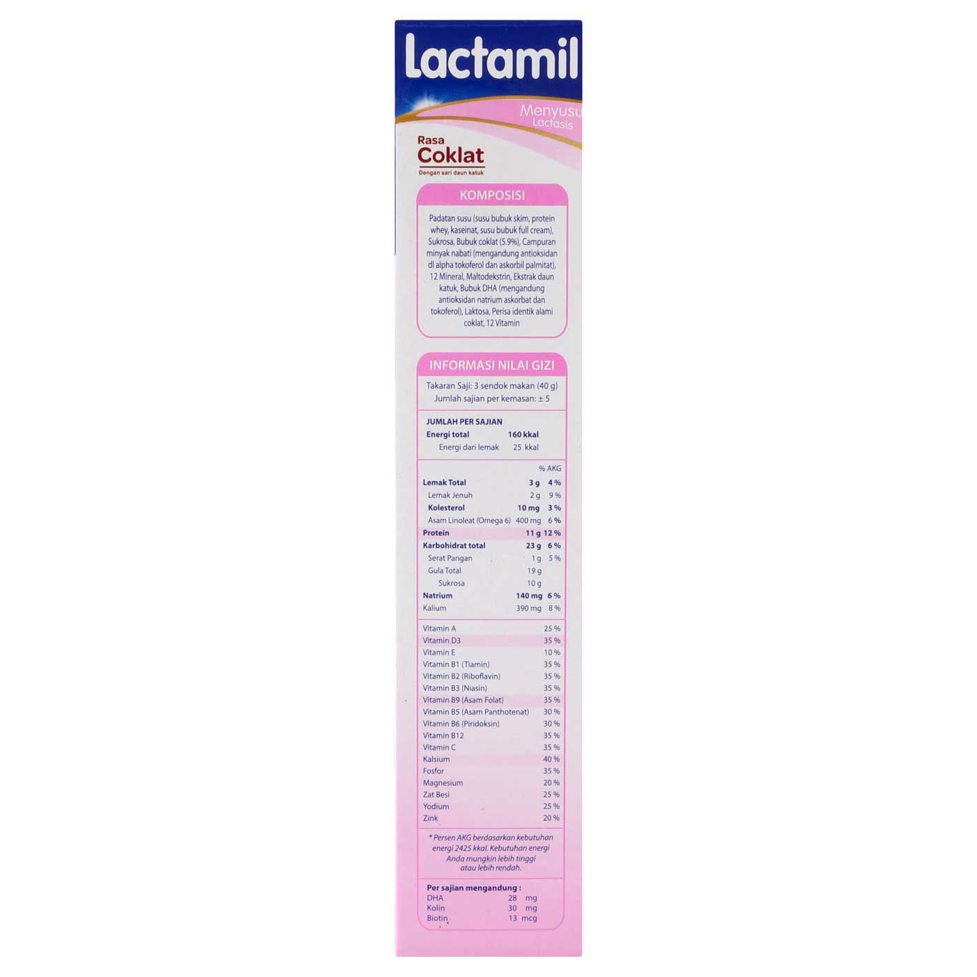 Lactamil Lactasis Coklat 200gr Box - 5