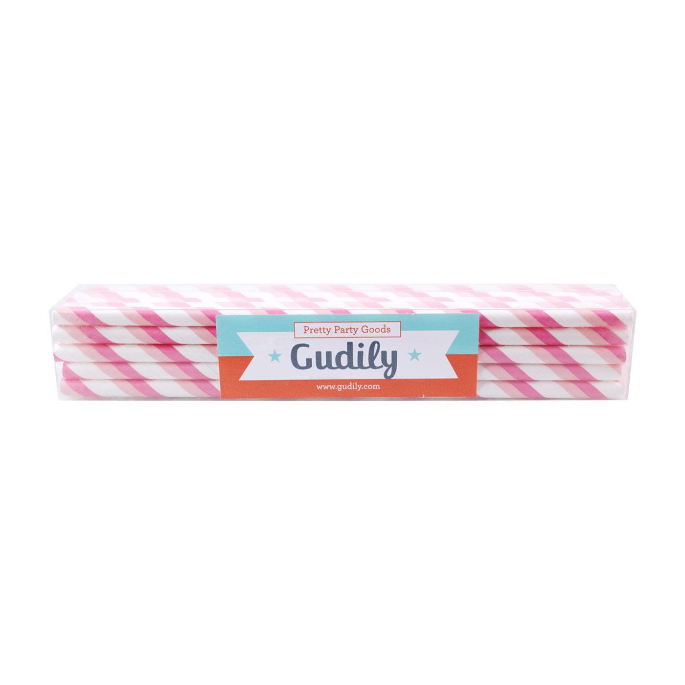 Gudily Pink Squared Straw - 1