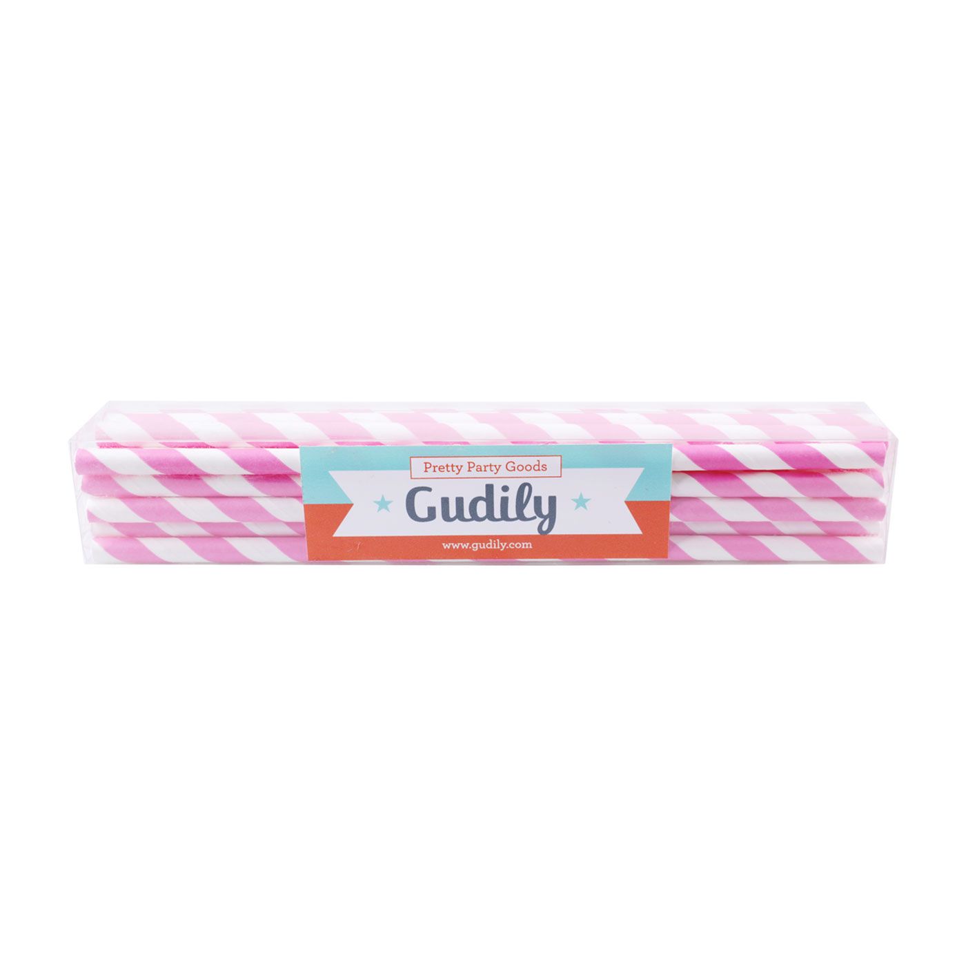 Gudily Striped Baby Pink and White - 1