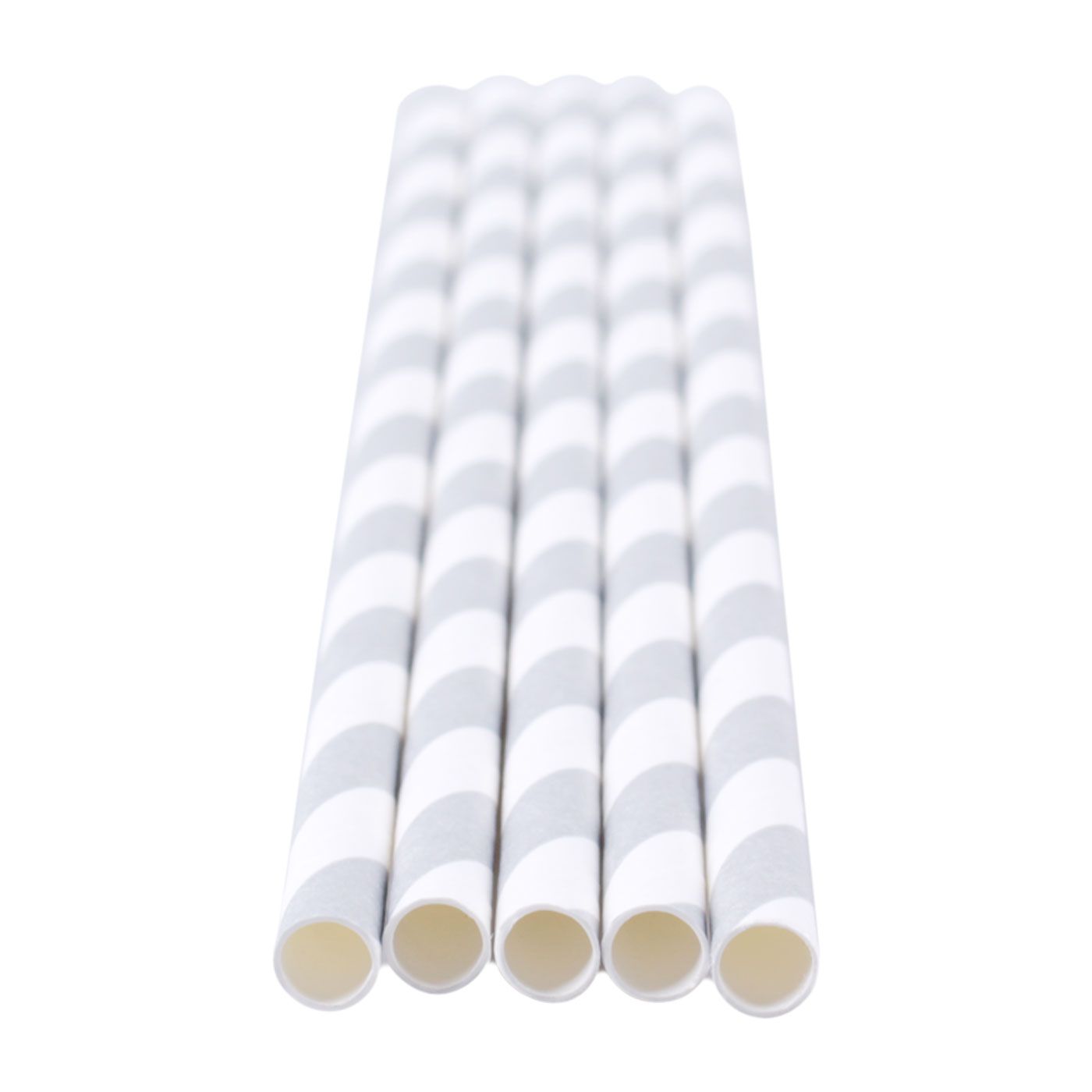 Gudily Striped Straw Silver & White - 5