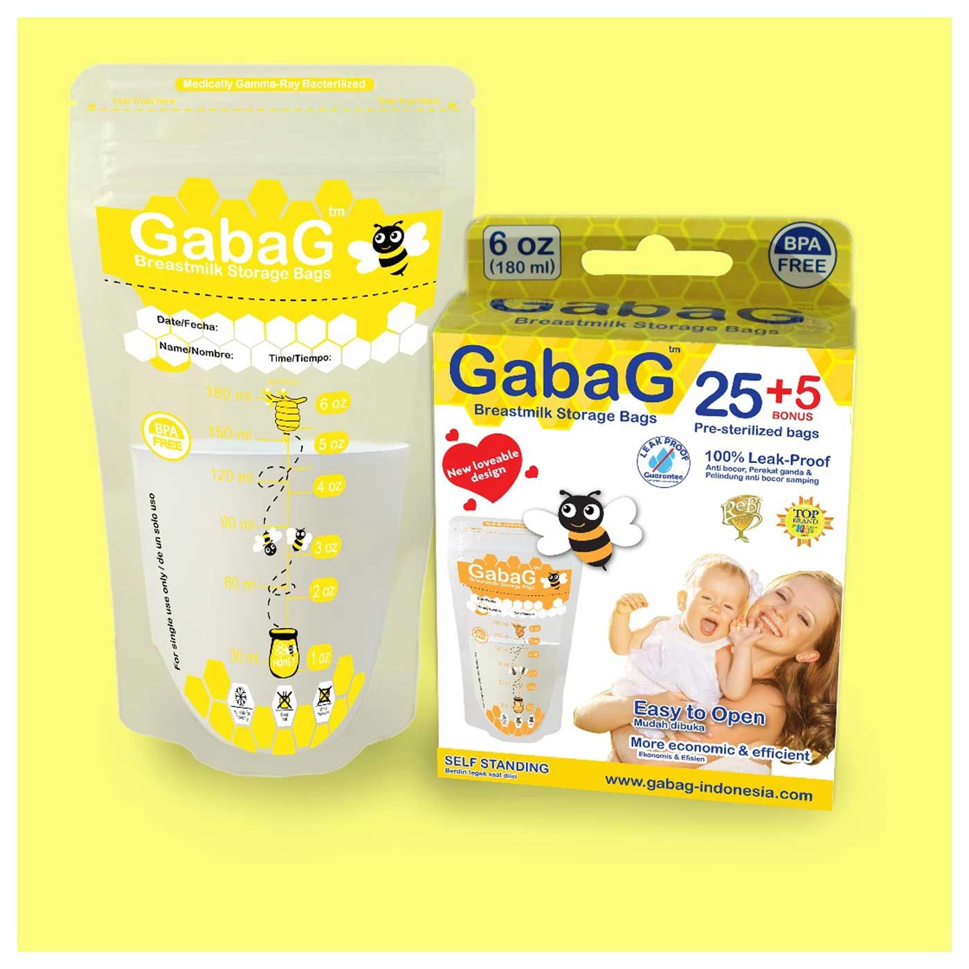 Gabag Breastmilk Storage 180ml - 2