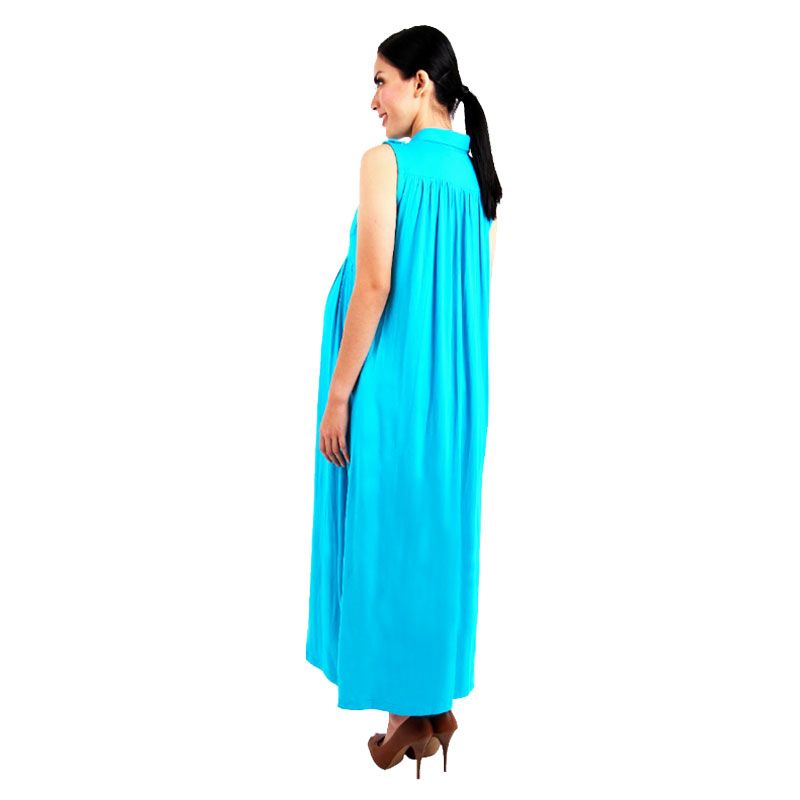 Matroishka Sleeveless Dress Maxi Light Blue - 2