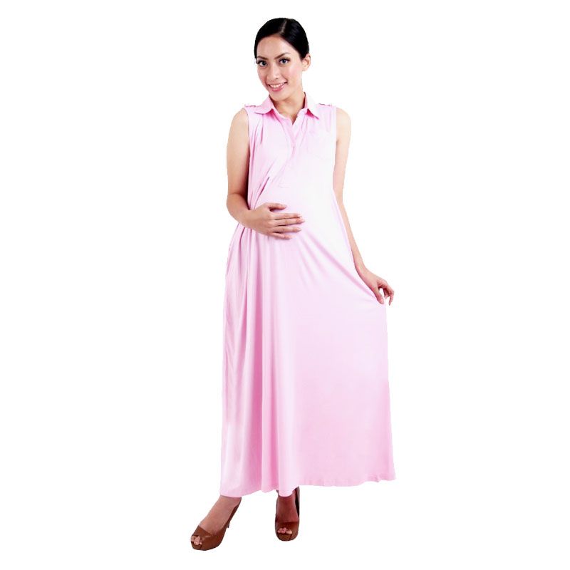 Matroishka Sleeveless Dress Maxi Pink - 1