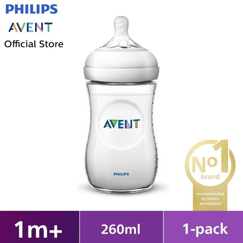 Philips Avent Natural Bottle 1M+ 260 ml/9OZ SCF693/13 Botol Susu Bayi - 1