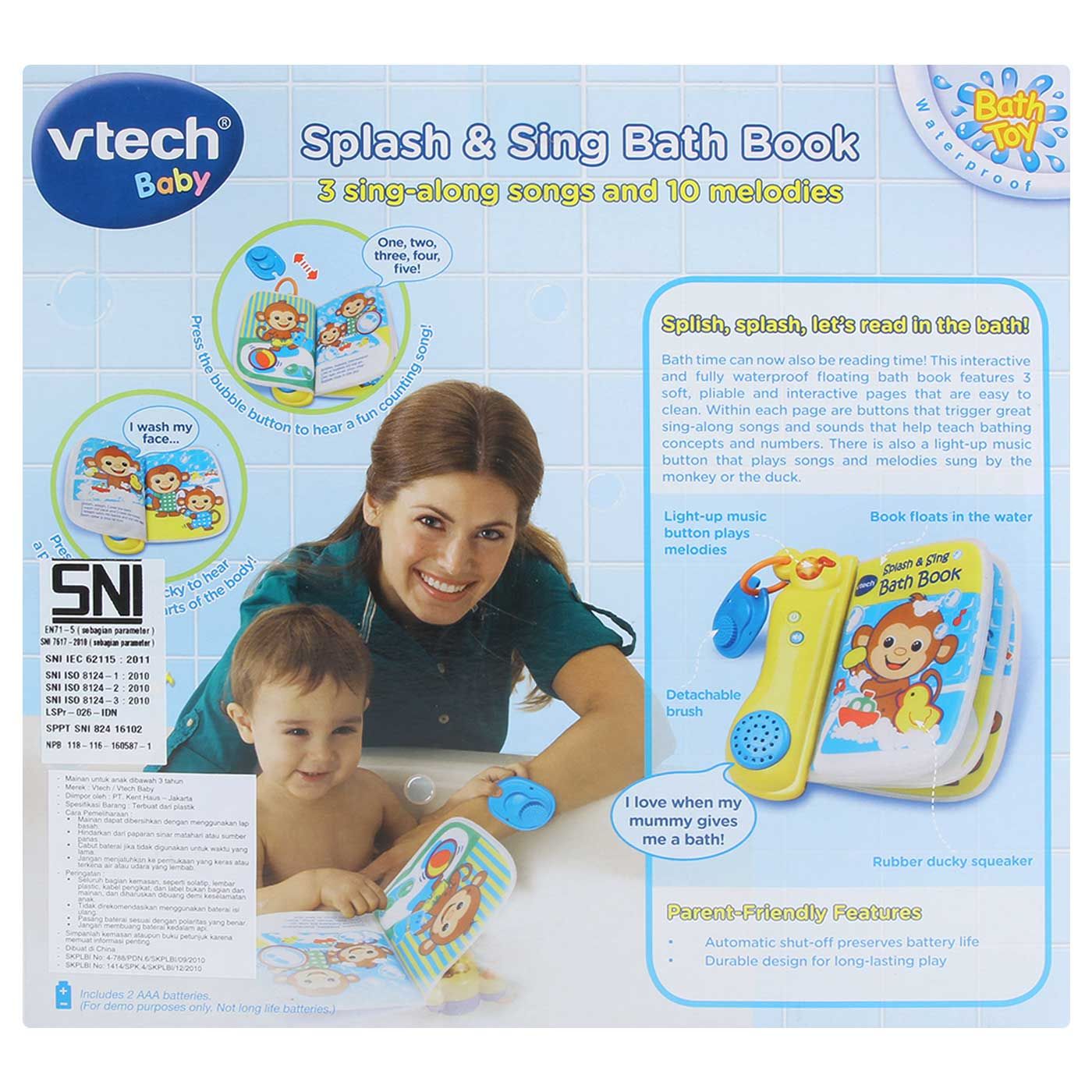 Vtech Bath Toys Splash & Sing Bath Book - 5