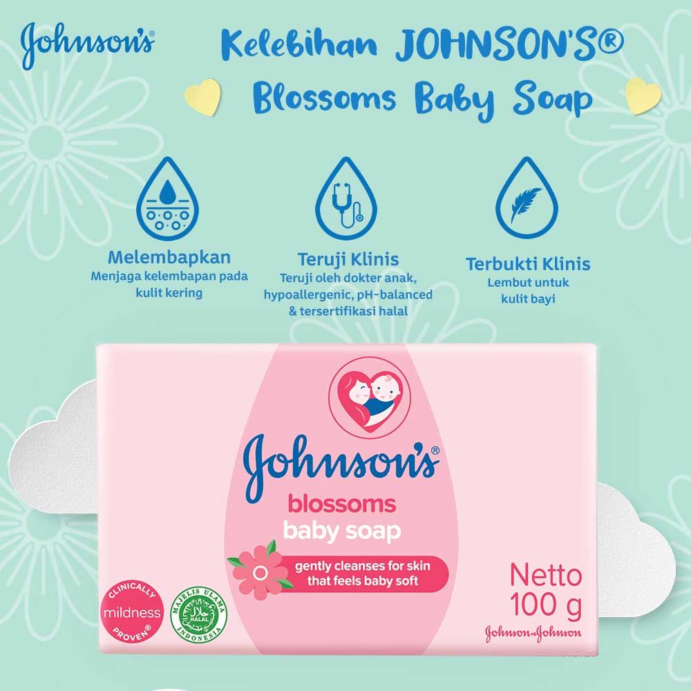 JOHNSON'S Blossoms Soap 100gr - 3