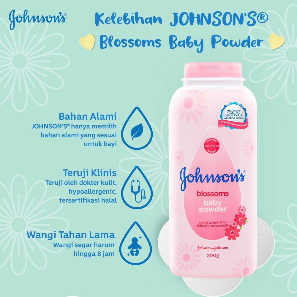 JOHNSON'S Blossom Powder 200gr - 3