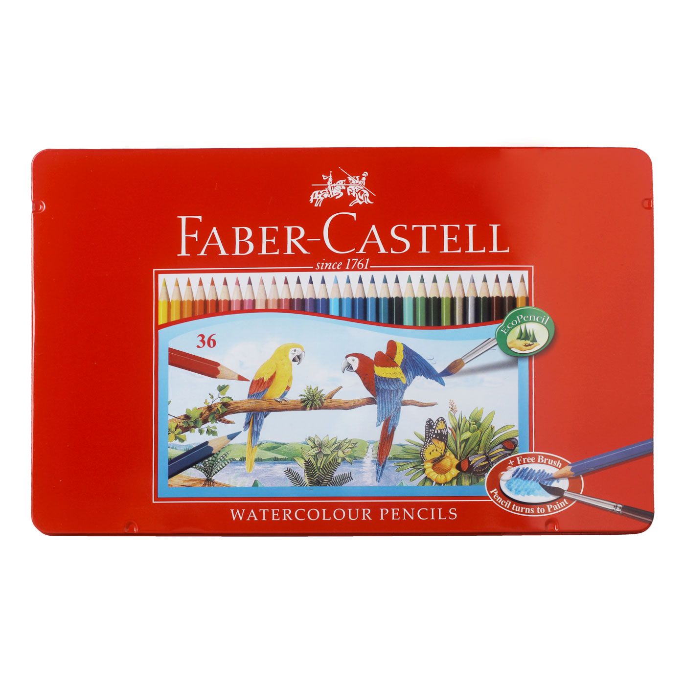 Faber Castell Watercolour Pencils in Tin Case (Isi 36) - 1