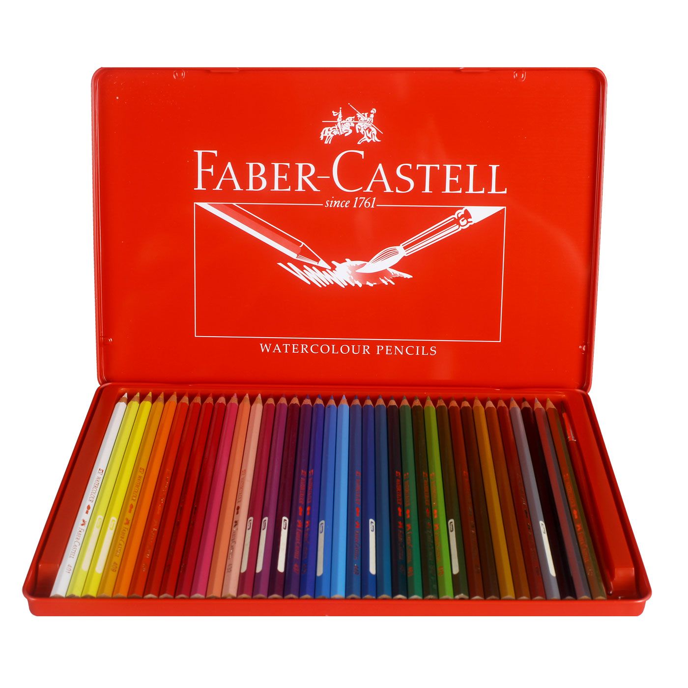 Faber Castell Watercolour Pencils in Tin Case (Isi 36) - 2