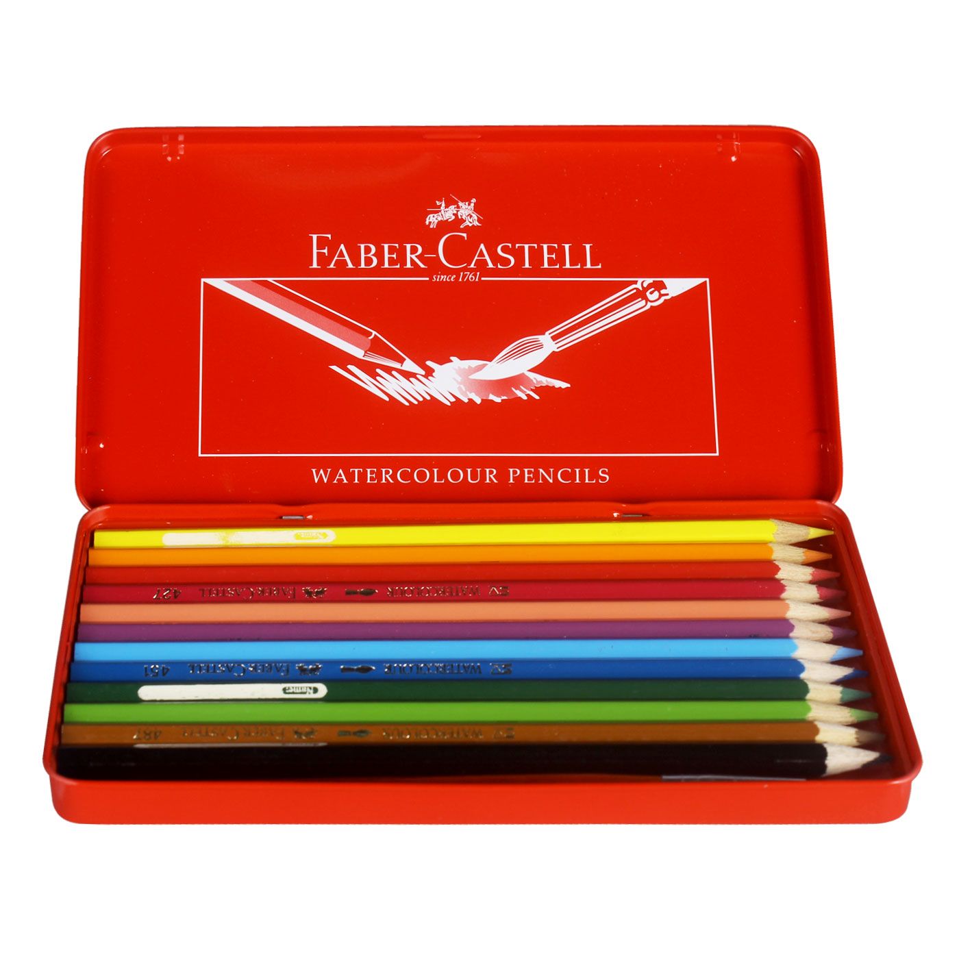 Faber Castell Watercolour Pencils in Tin Case (Isi 12) - 2