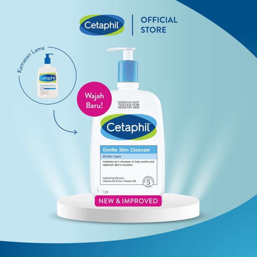 Cetaphil Gentle Skin Cleanser 1000ml Sabun Pembersih Muka untuk Skin Care Cocok Untuk Segala Jenis Kulit - 2