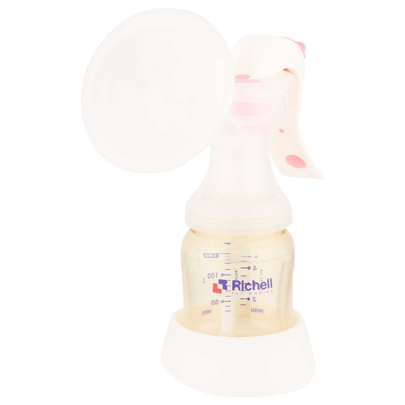 Richell Baby Breast Pump with PPSU Bottle & Parts - 2