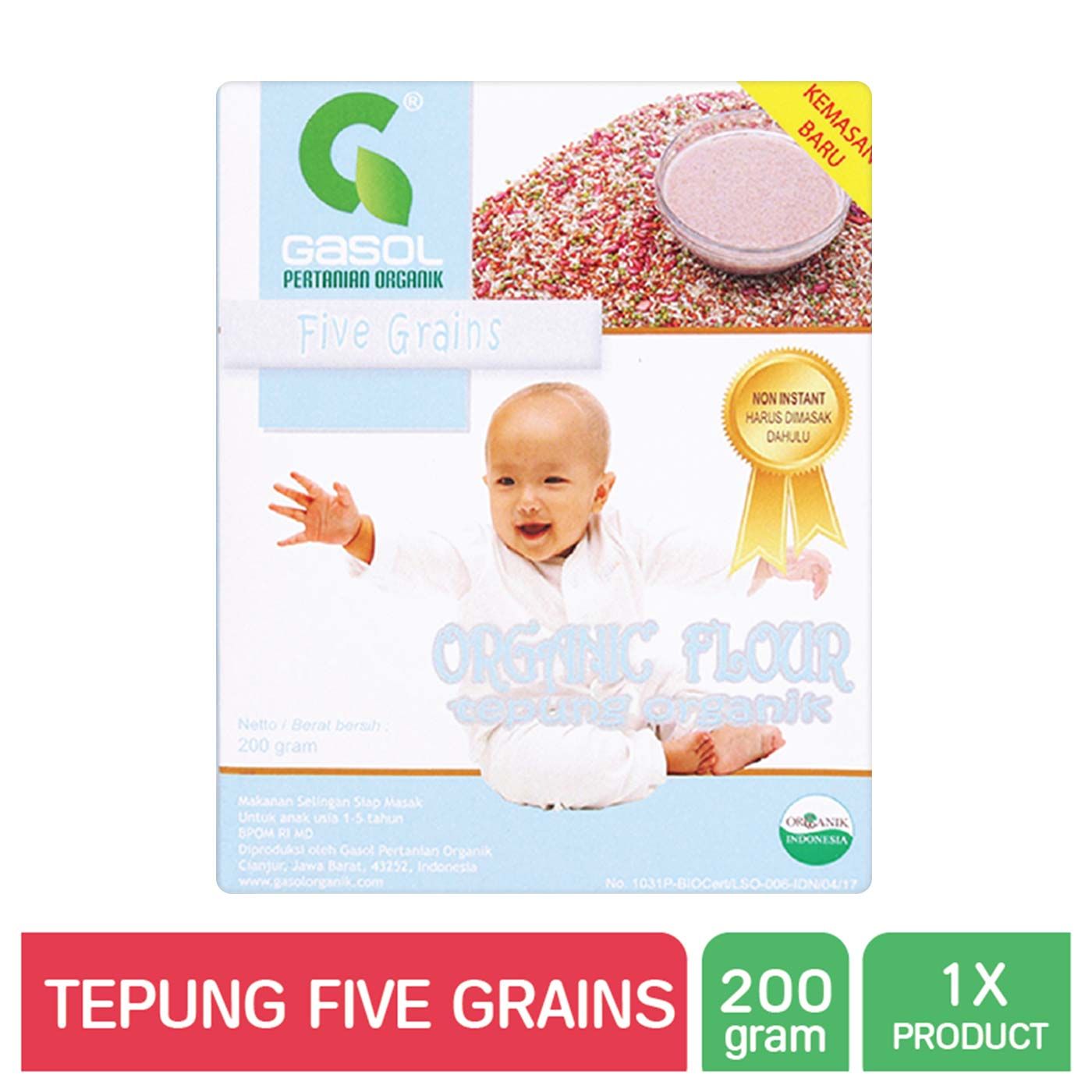 Gasol Tepung Five Grains 200gr - 1