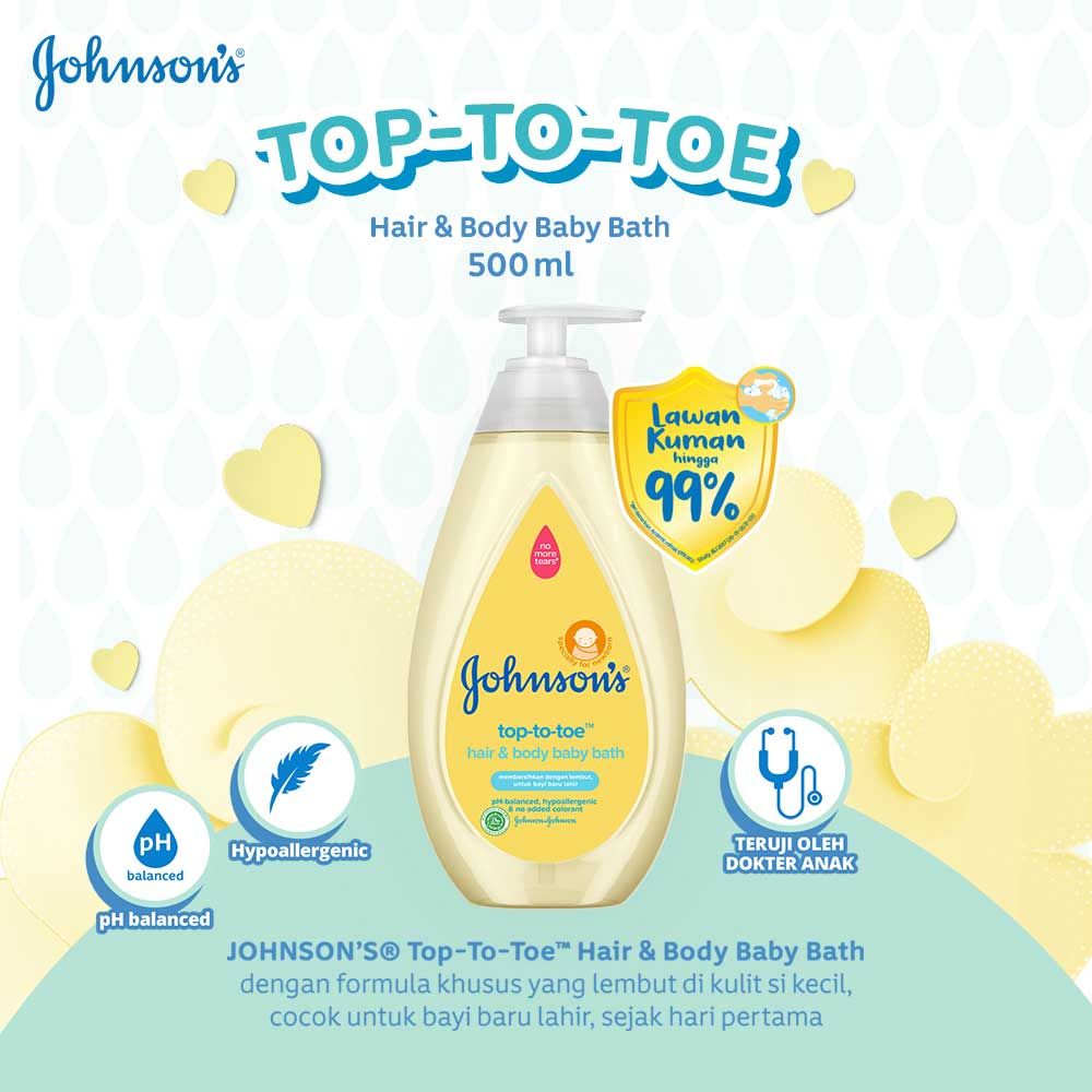 JOHNSON'S Top To Toe Wash 500ml - 2