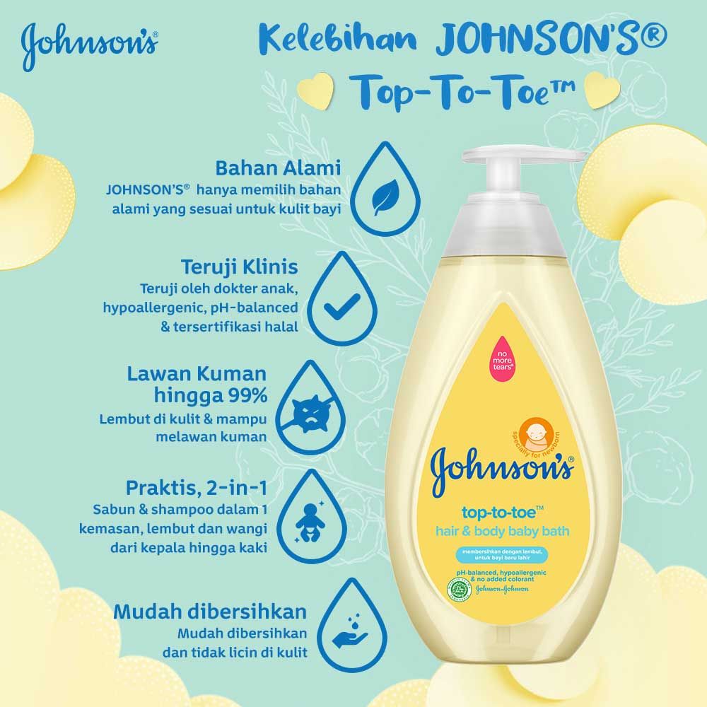 JOHNSON'S Top To Toe Wash 500ml - 3