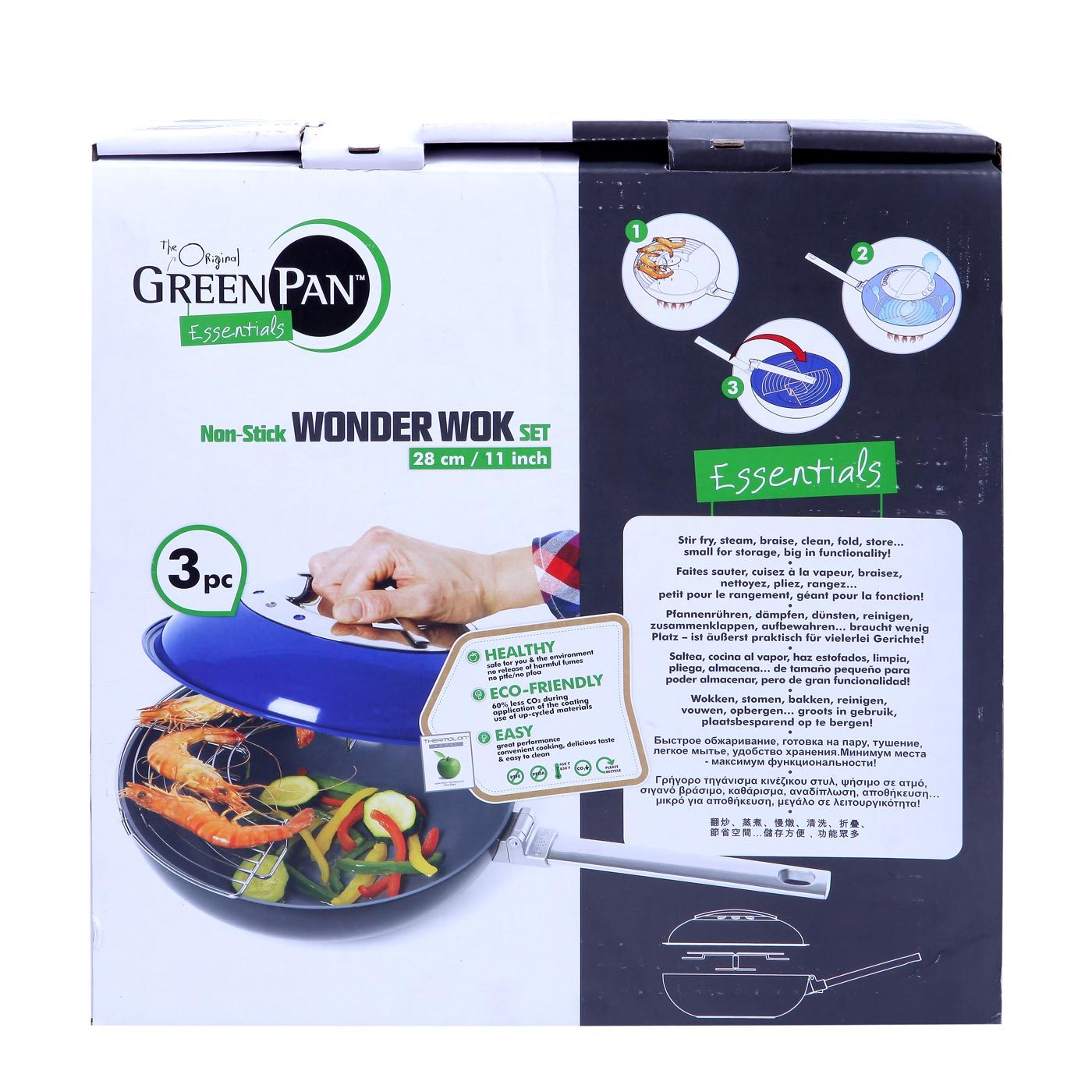 Green Pan Essential Wonder Wok White - 3