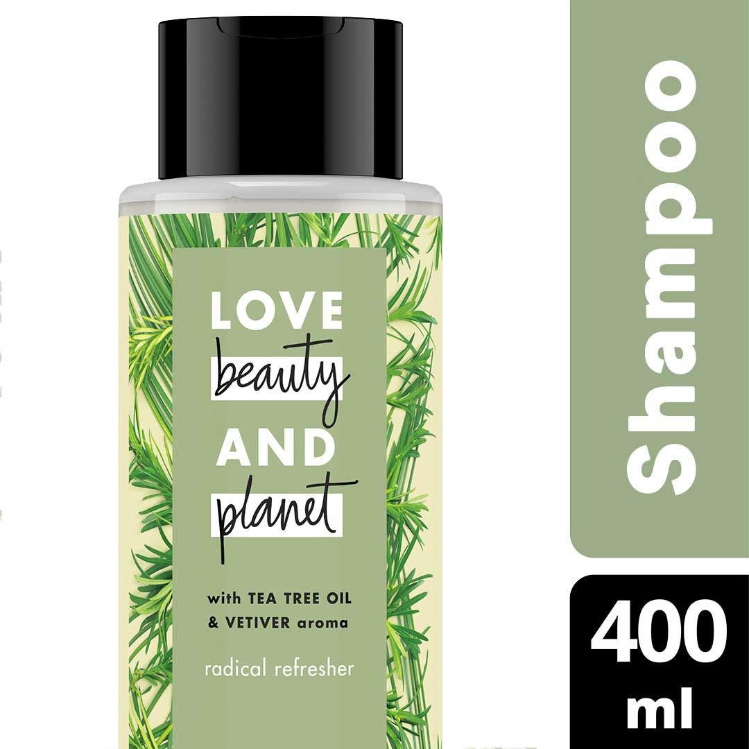 Love Beauty & Planet Radical Refresher, Tea Tree Oil & Vetiver Shampoo 400ml - 1