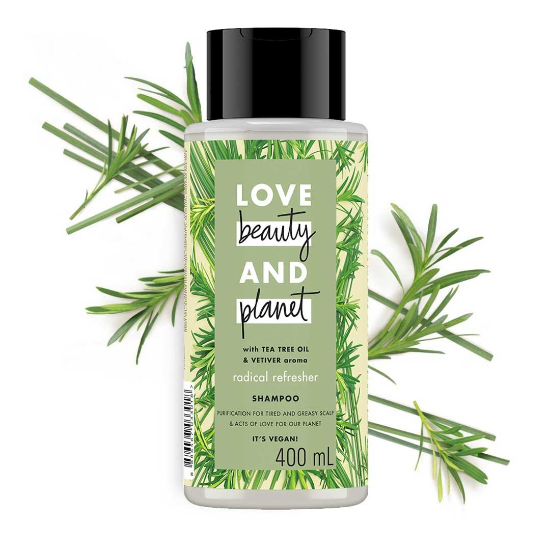 Love Beauty & Planet Radical Refresher, Tea Tree Oil & Vetiver Shampoo 400ml - 2