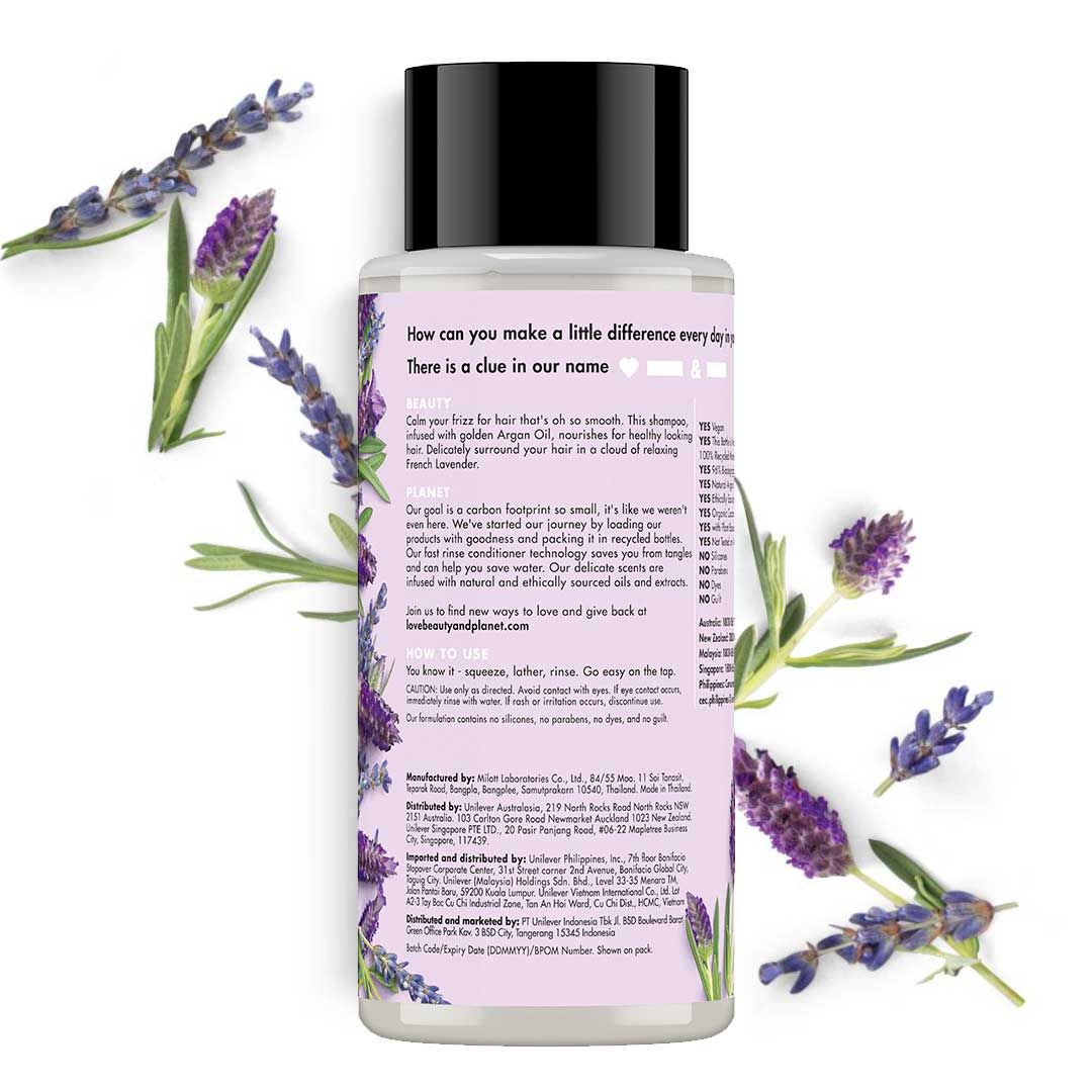 Love Beauty & Planet Smooth and Serene, Argan Oil & Lavender Shampoo 400ml - 3