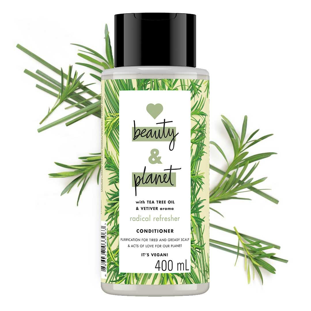 Love Beauty & Planet Radical Refresher, Tea Tree Oil & Vetiver Conditioner 400ml - 2