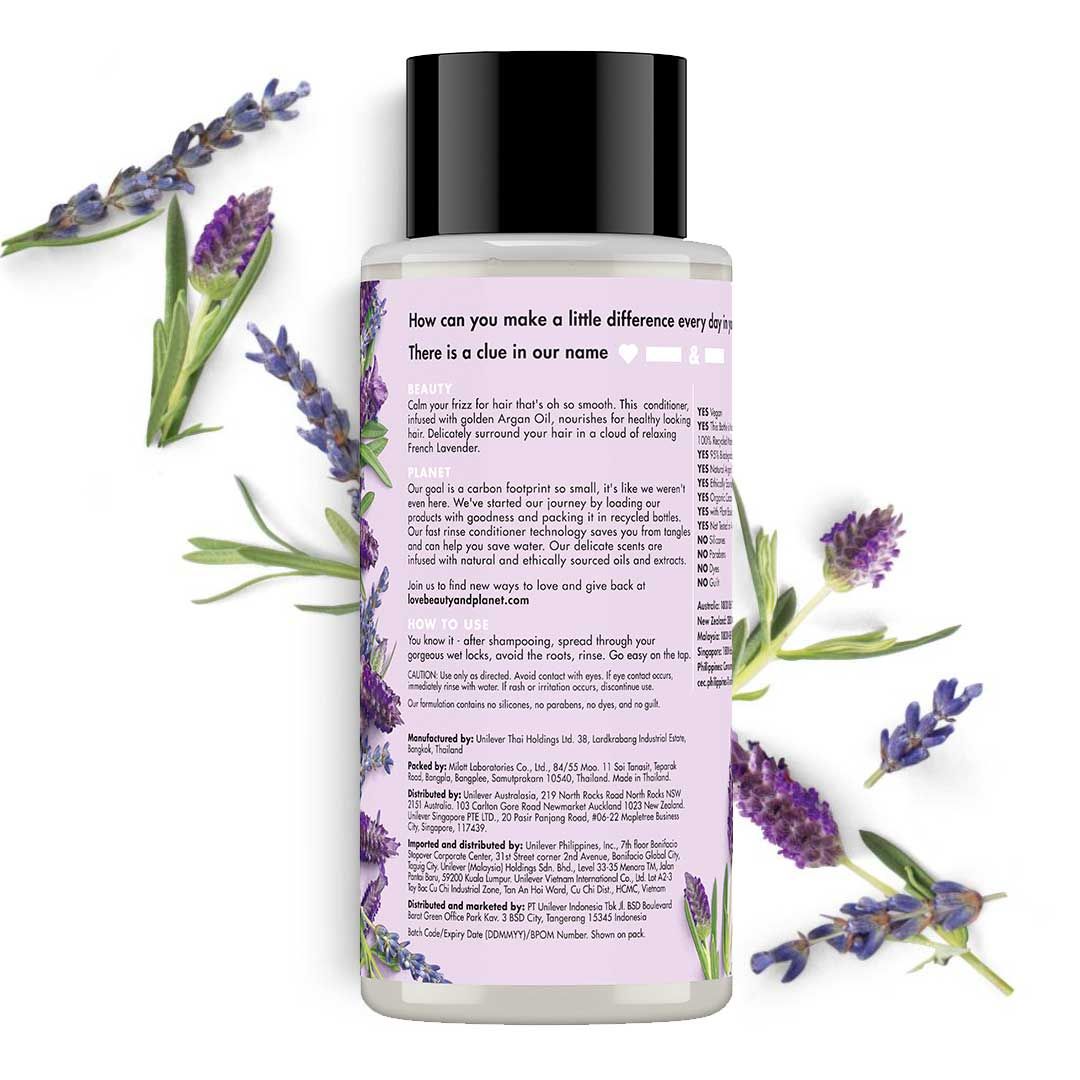 Love Beauty & Planet Smooth and Serene, Argan Oil & Lavender Conditoner 400ml - 3