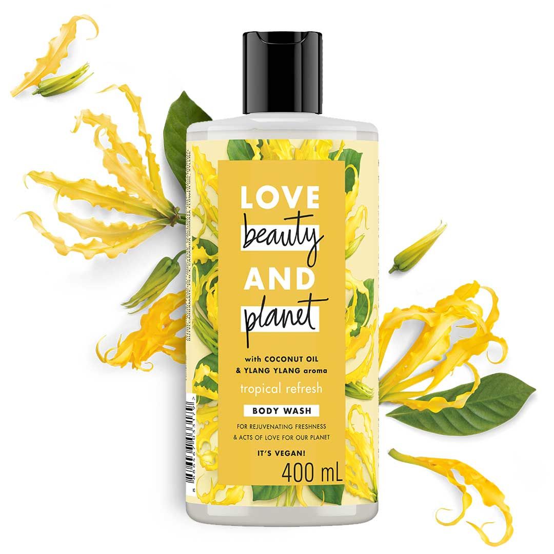 Love Beauty & Planet Tropical Fresh ,Coconut Oil & Ylang Ylang Body Wash 400ml - 2