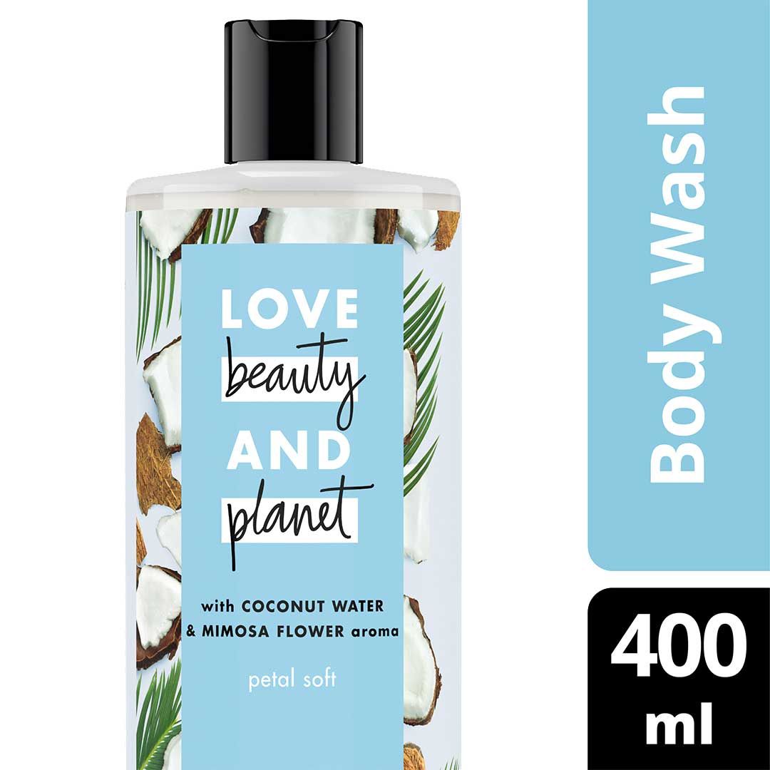 Love Beauty & Planet Petal Soft, Coconut Water & Mimosa Flower Body Wash 400ml - 1
