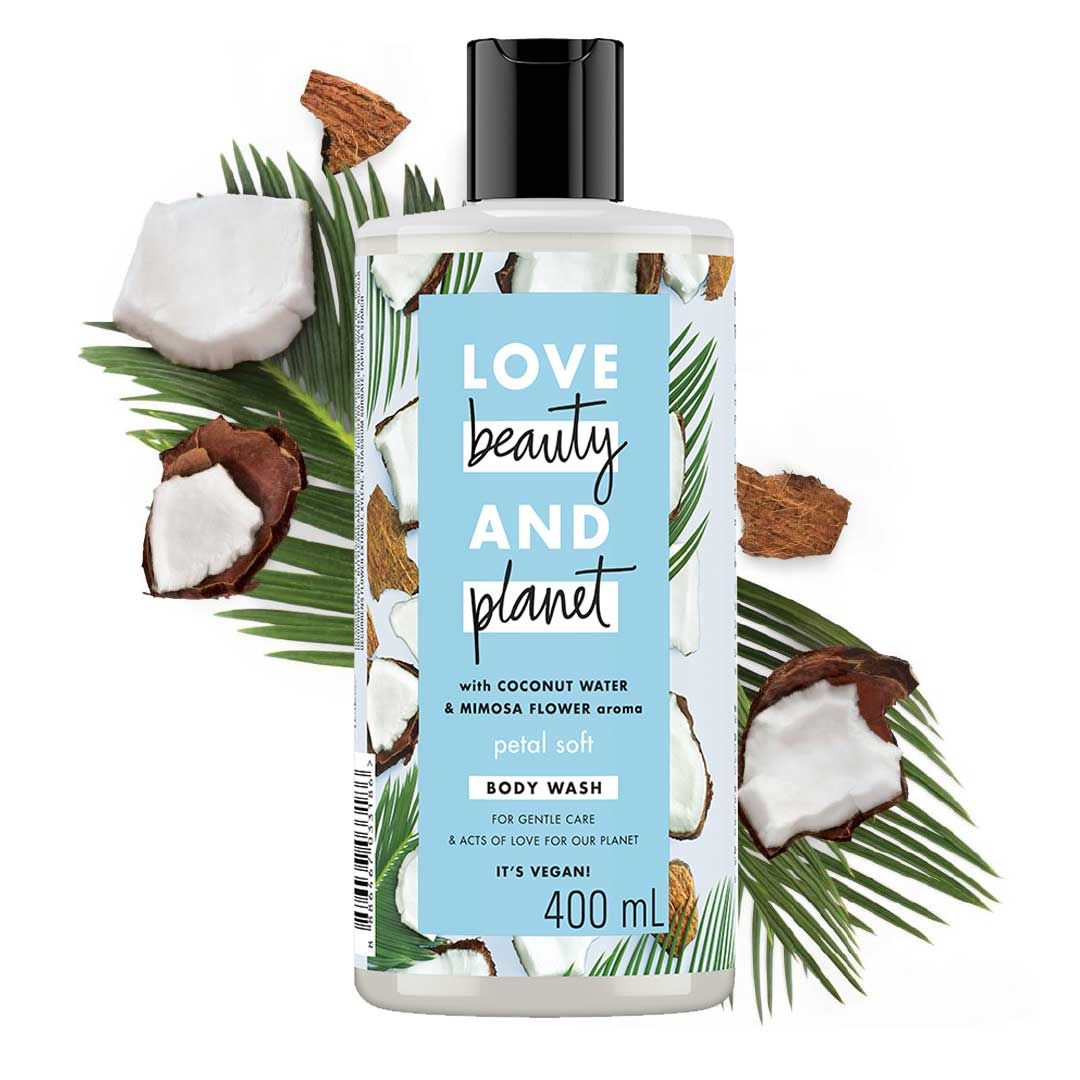 Love Beauty & Planet Petal Soft, Coconut Water & Mimosa Flower Body Wash 400ml - 2