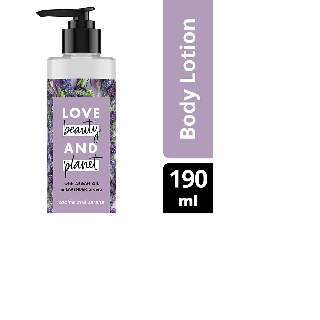 Love Beauty & Planet Sooth and Serene, Argan Oil & Lavender Body Lotion 190ml - 1