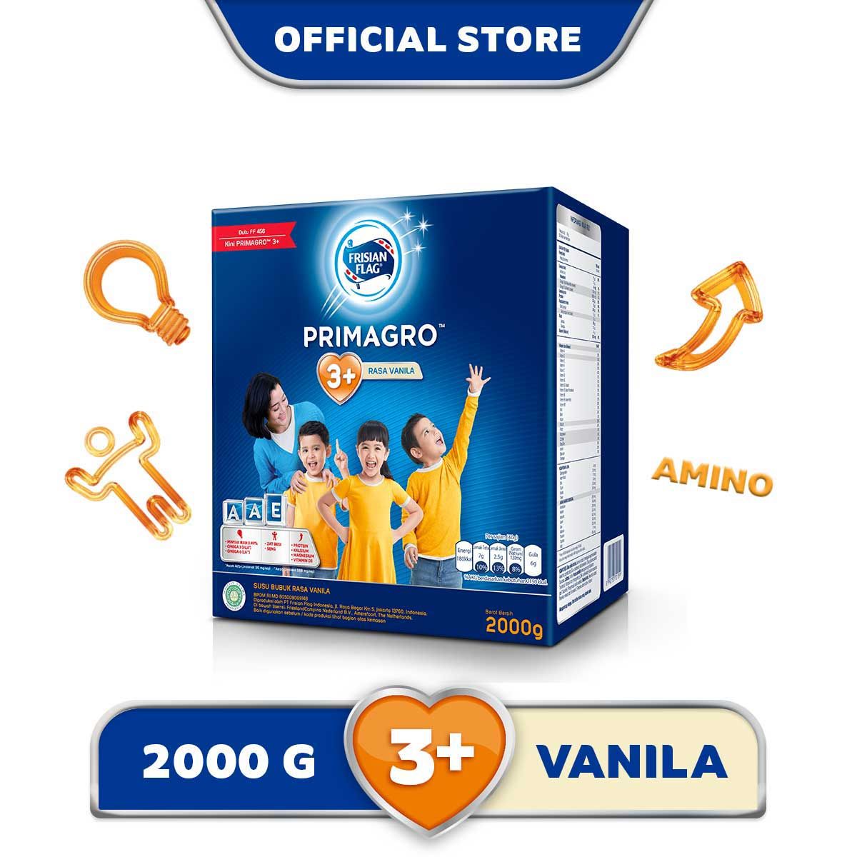 Frisian Flag Primagro 3+ Vanilla 2000gr Susu Formula Pertumbuhan Anak - 1