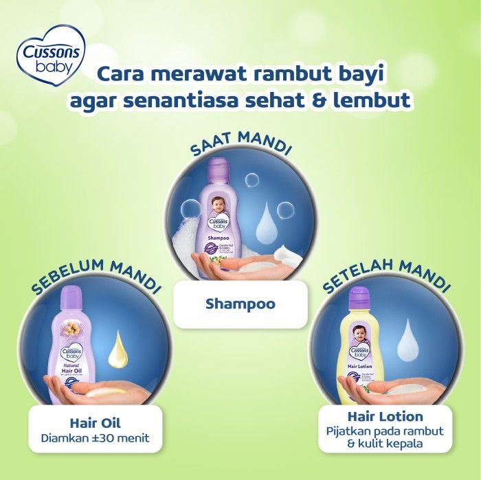 Cussons Baby Hair Lotion Coconut Oil & Aloe Vera - Losion Rambut Bayi 100ml - 4