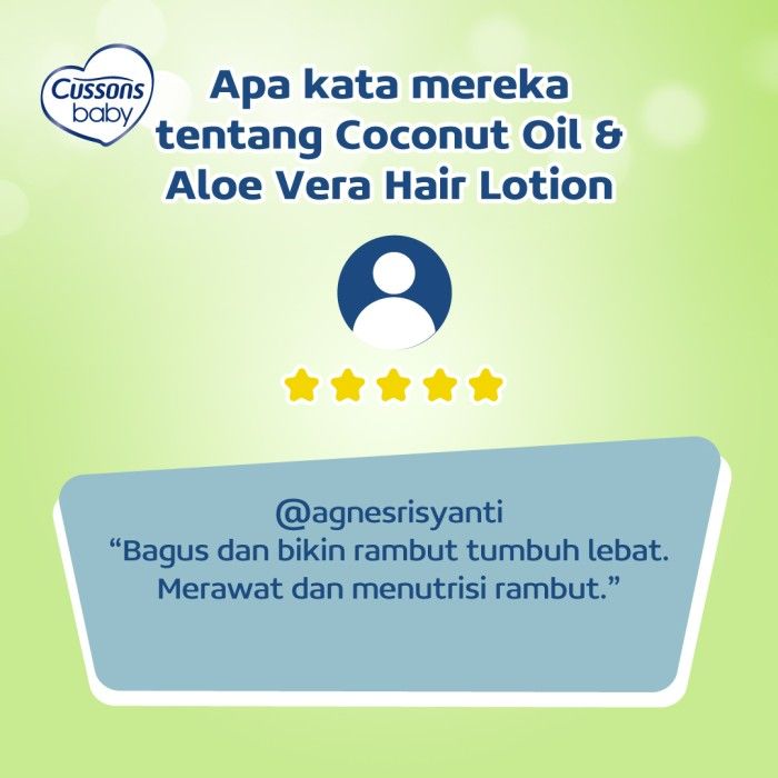 Cussons Baby Hair Lotion Coconut Oil & Aloe Vera - Losion Rambut Bayi 100ml - 5