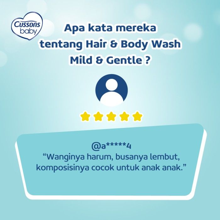 Cussons Baby Hair & Body Wash Mild & Gentle Pouch 400ml - 5