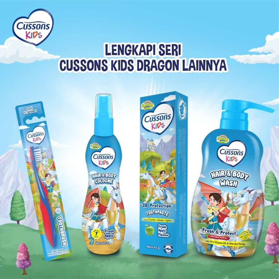 Cussons Kids Shampoo Dragon Fresh & Nourish - Sampo Anak 180ml - 6