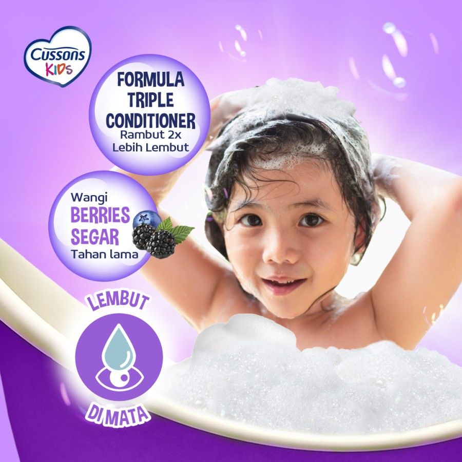 Cussons Kids Shampoo Black & Shiny - Sampo Anak 90ml - 2